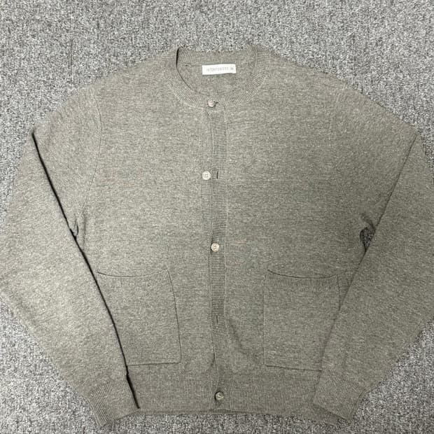 인템포무드 베이직 라운드 넥 가디건 그레이