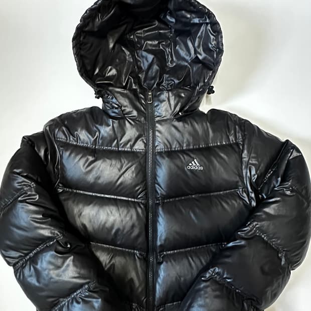 아디다스 블랙 패딩 점퍼