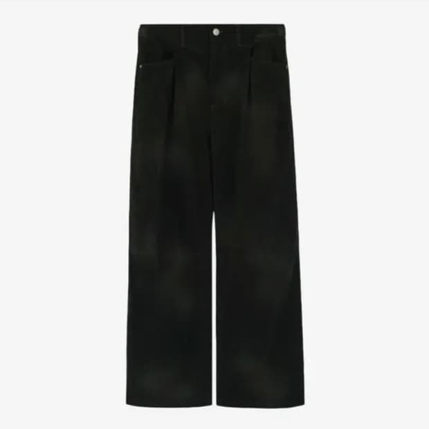 폴리테루 코듀로이 고시마 팬츠 멀티 페이디드 블랙