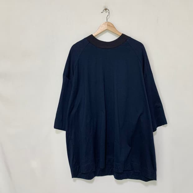 준지 빈티지 오버핏 반팔 티셔츠 네이비 남성 48 빅사이즈