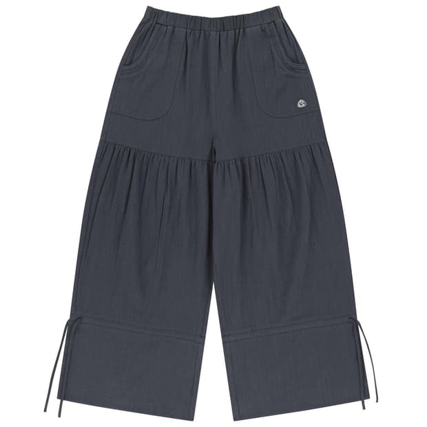 COYSEIO_SHIRRING ROUGH PANTS NAVY OS