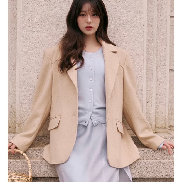 로라로라 woo blended classic jacketl