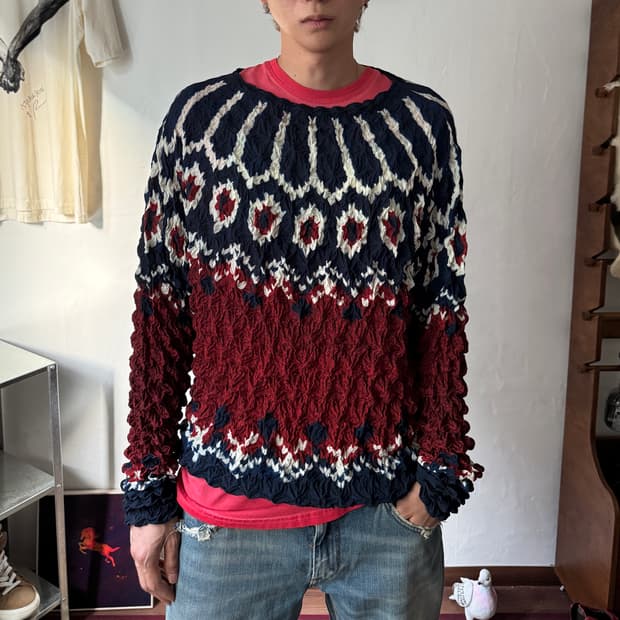 마수 팝콘 스웨터