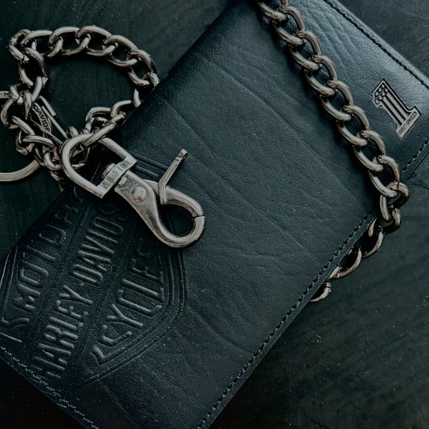 할리데이비슨 빈티지 체인 월렛 지갑