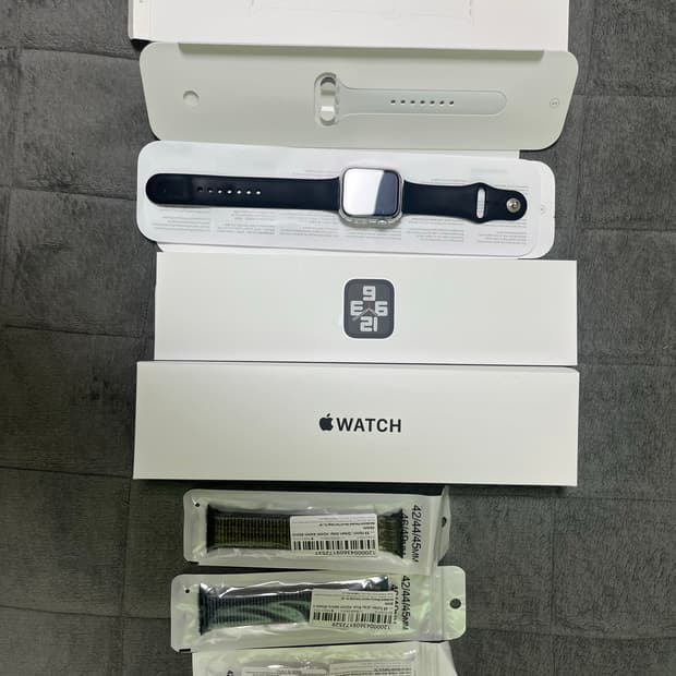 애플워치 se 2세대 gps 44mm 실버 풀박스
