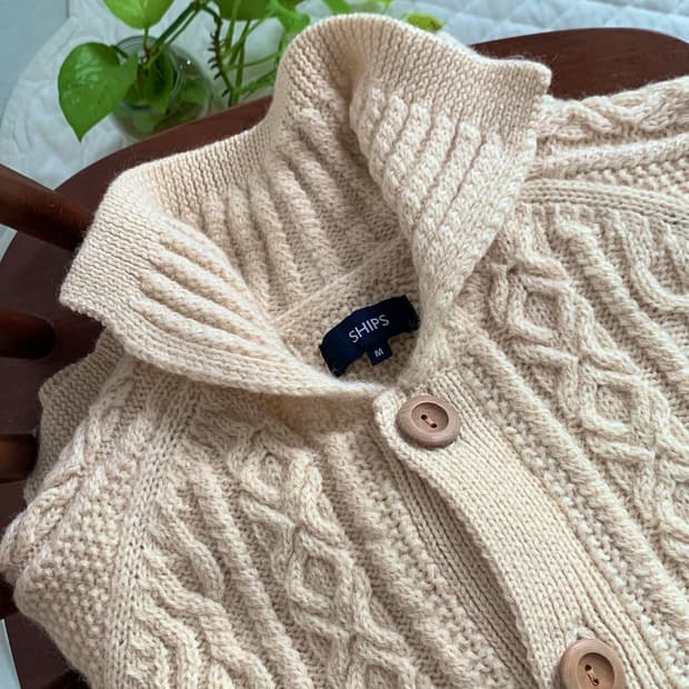 헤비울 100 아이보리 가디건