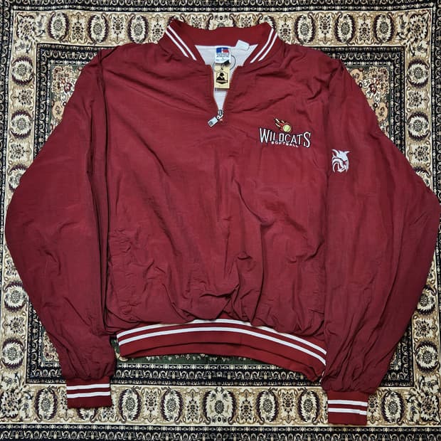 RUSSELL ATHLETIC Wildcats 소프트볼 하프집업 바람막이