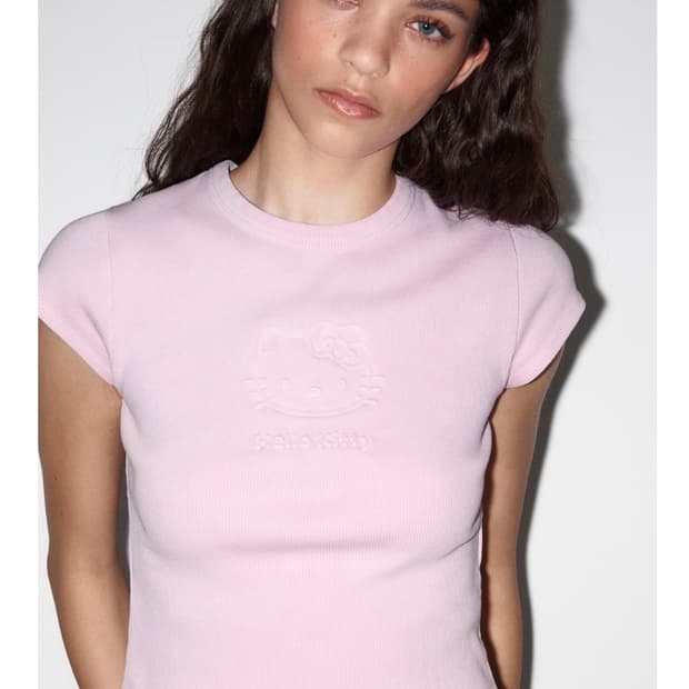 Zara hello kitty © 2025 sanrio 워싱처리 티셔츠