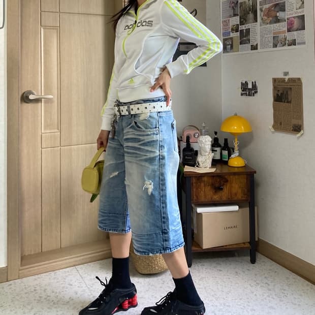 아디다스 청량 라임 져지