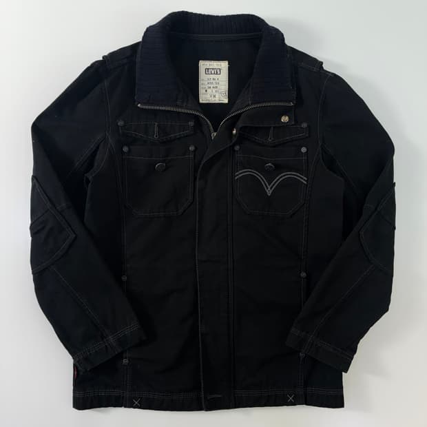 Levi's 리바이스 센터 포켓 스티치 블랙 데님 자켓