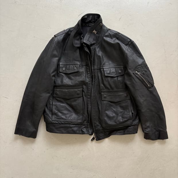 90-00's Original German Polizei Leather 