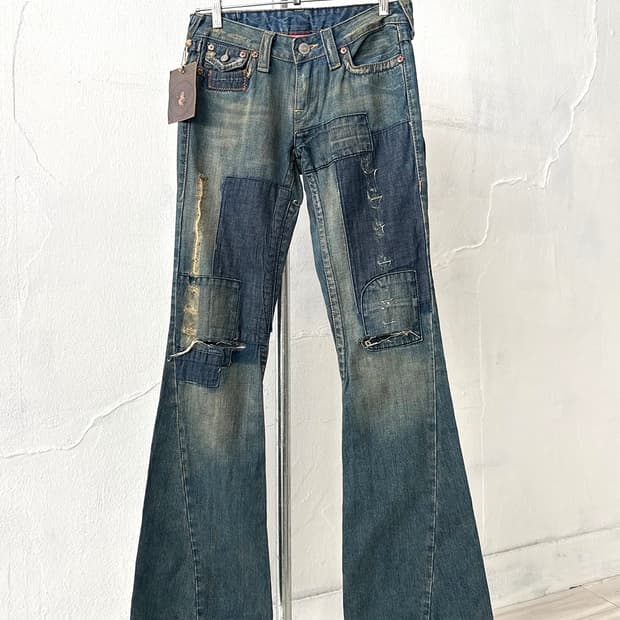 Joey Patchwork Bootcut Denim Pants