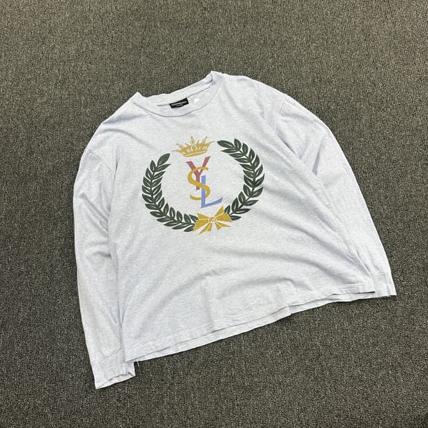 YSL 입생로랑 빈티지 롱슬리브 스카이블루
