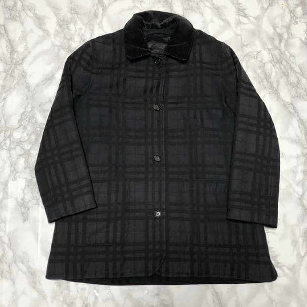 버버리 모직 체크 코듀로이 자켓 남성용