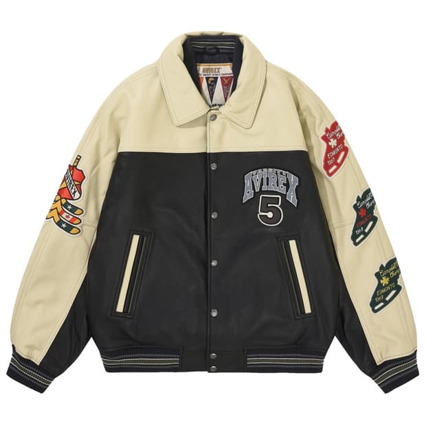 아비렉스 가죽 바시티자켓 2xl