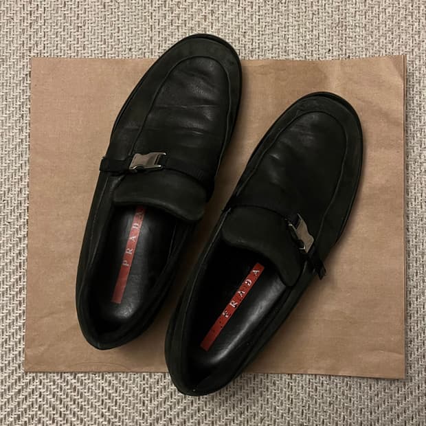 prada sports buckle loafer