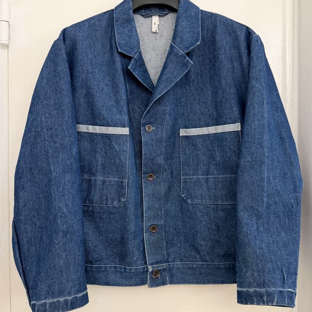90s Kombi Dress French Work Denim Jacket