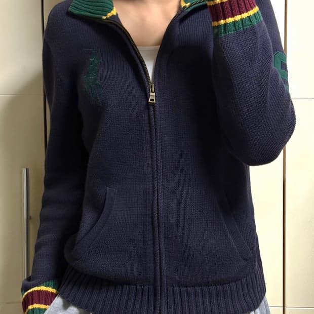 폴로 랄프로렌 빅포니 네이비 니트집업