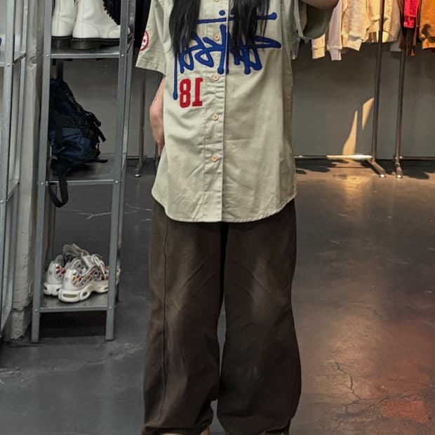 스투시 90s 올드스쿨 베이스볼 반팔 져지 A3151