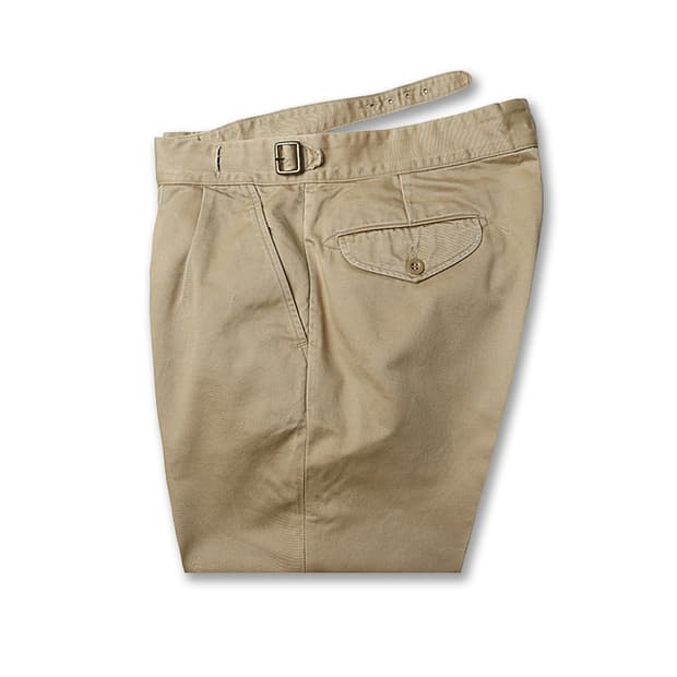 케네스 필드 [Kenneth Field] 베이지 코튼 테이퍼드 구르카팬츠