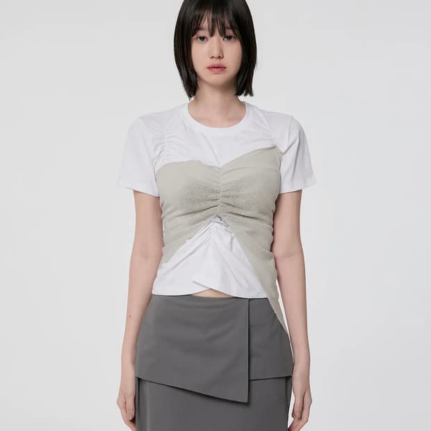 플레어업 뷔스티에 레이어드 탑