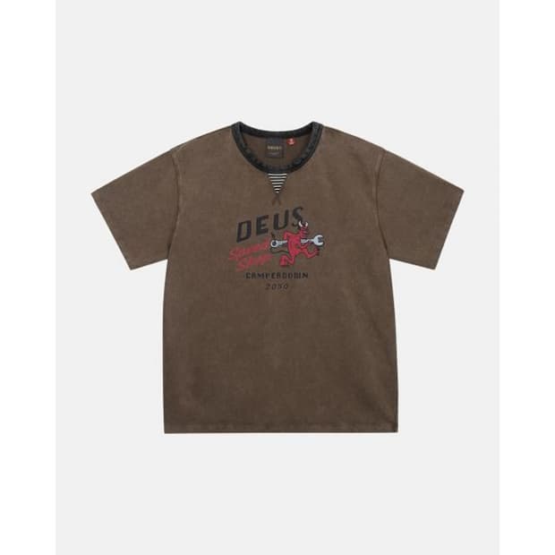 Deus dogleg tee brown (s)