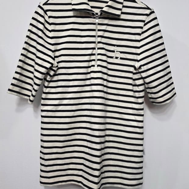 헤지스 여성 반집업 피케이 반팔티