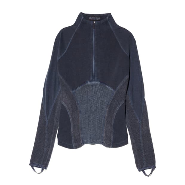 0) 혜인서 하프 집 래글런 탑 애쉬 블루