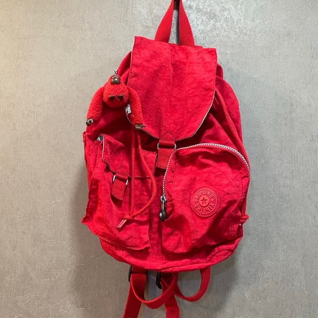 키플링 레드 복조리 백팩 가방