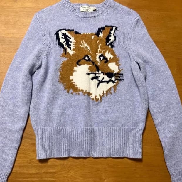 Maison Kitsune 메종키츠네 폭스헤드 비앙카블루 스웨터_XS 사