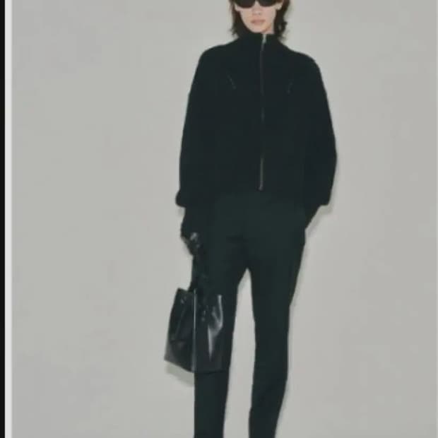 토니웩 트위스트 니트 집업 블랙 M