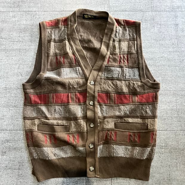 일본빈티지 Aderos 올드스쿨아메카지 혁오풍 니트베스트
