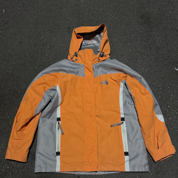 노스페이스 주황 바람막이