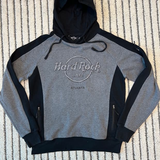 하드락(hardrock) 아틀란타 그레이블랙 배색 후드