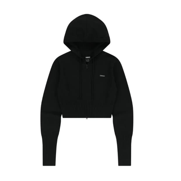 [에이치덱스 HDEX] 니트 크롭 후디 집업, 니트 부츠컷 팬츠 (M)