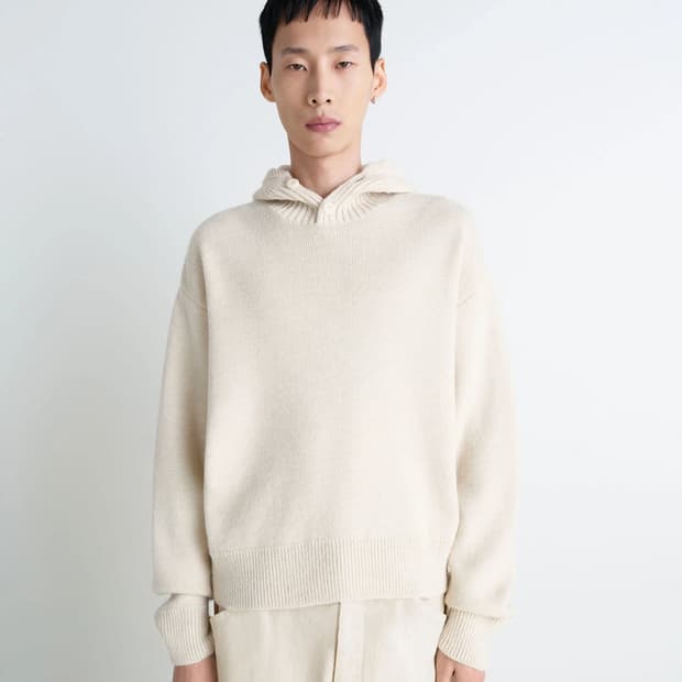 [S,M,L,XL]르메르 25fw 후드 스웨터/라이트 크림