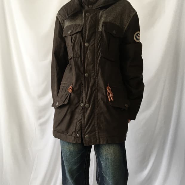 High neck hood jacket