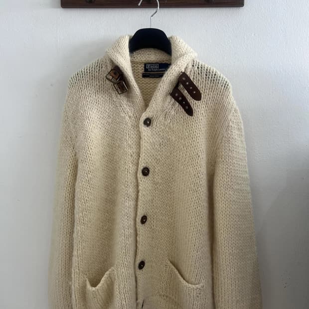 폴로 가디건 스웨터