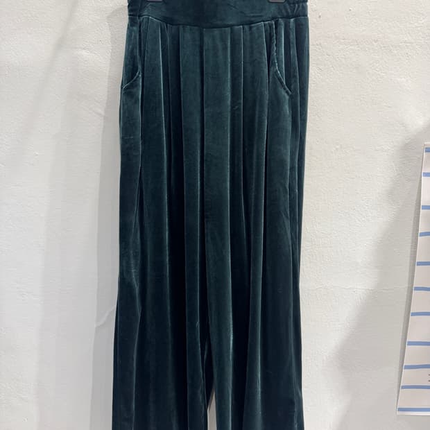 japan vintage 벨벳 와이드 팬츠