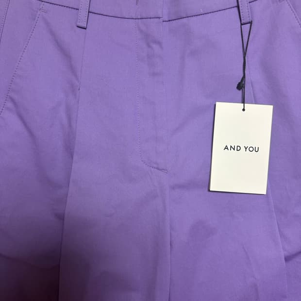 앤유 연보라 슬랙스