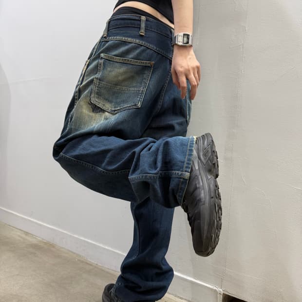 올드 베이프 그런지 데님팬츠