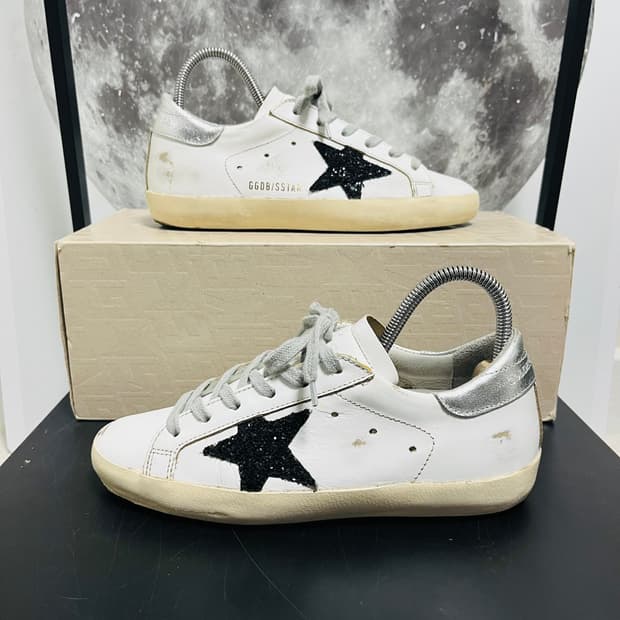 정품 35) 골든구스 글리터 실버탭 스니커즈 225~230