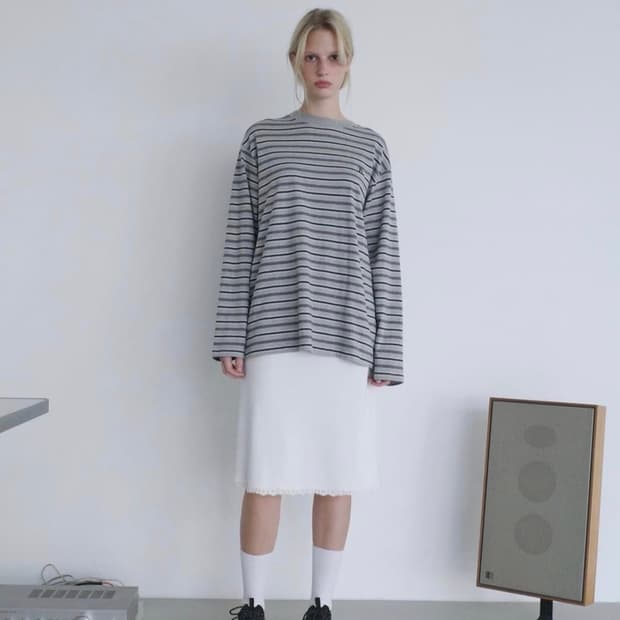 로우클래식 스트라이프 롱슬리브 M