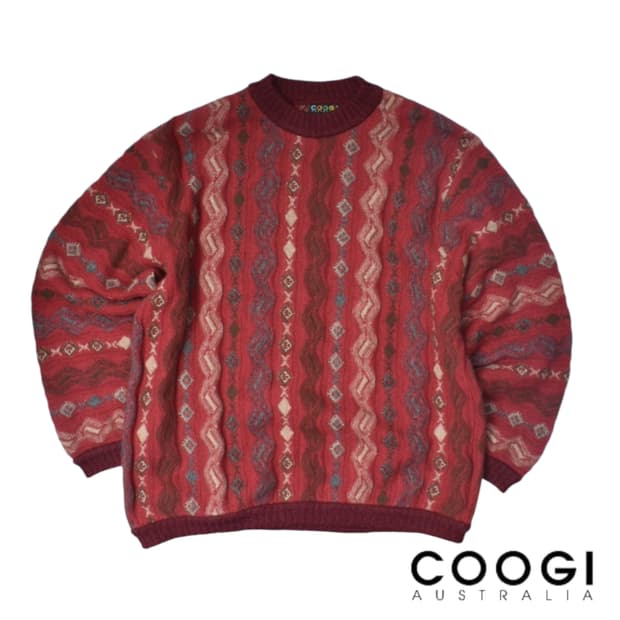 COOGI 오스트레일리아 케이블 울니트 스웨터 L