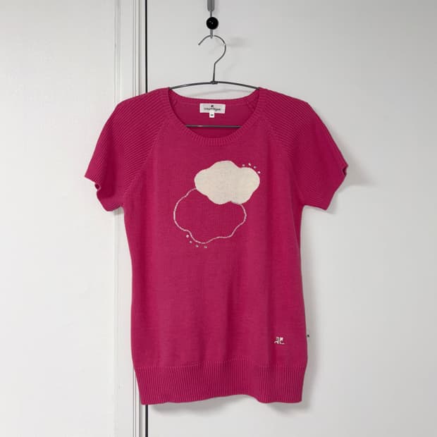 Courreges 꾸레쥬 반팔 니트