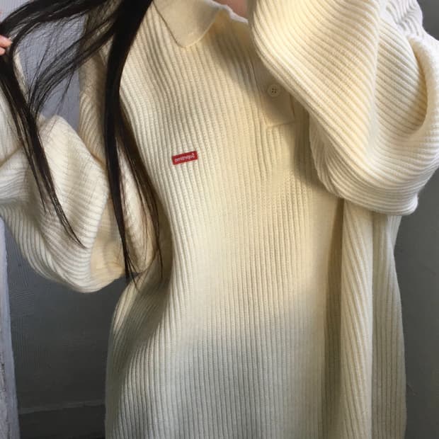 Supreme 슈프림 23FW 스몰 박스 아이보리 스웨터