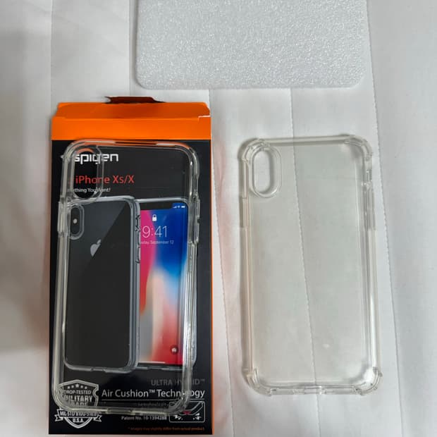 (2개일괄) 아이폰xs 슈피겐 케이스 + 일반 투명젤리케이스