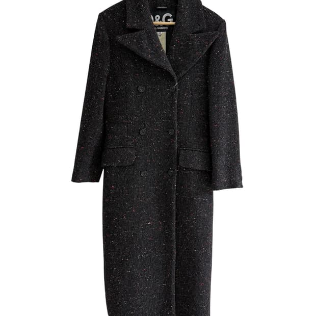 돌체앤가바나 90~00‘s 디퓨전 더블 브레스티드 울 혼방 쉐브론 코트