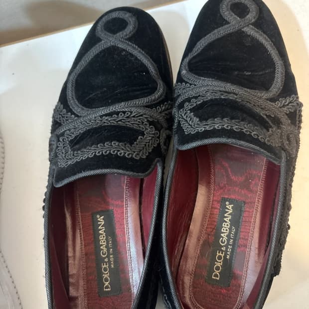 돌체앤가바나 스웨이드 로퍼 보트화