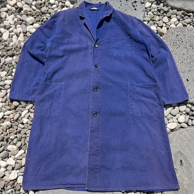 1970s OLD VINTAGE HARD FADED 프렌치워크샵코트
